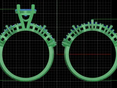 Jewelry ring 195 3D print model