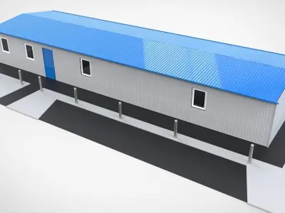 Modular building 3D model