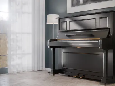  Wooden Upright Piano Bundle 