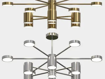 Ceiling chandelier collection 12 3D Model Pack