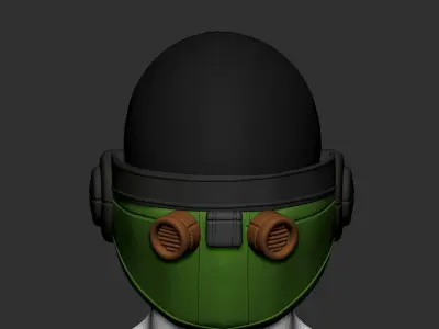  helmet scifi high poly sculpt   3d printable  3D model