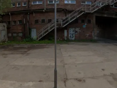 Double Highway Light 1 Low-poly 3D model