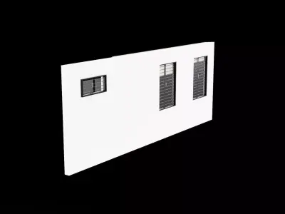 Architecture Wall Low-poly 3D model