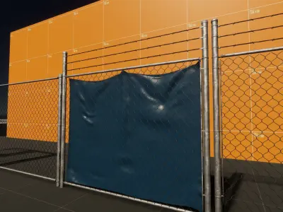 Modular Fences Low-poly 3D model