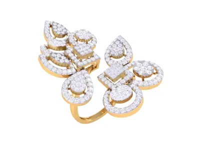  Women Ring MTL 3dm STL OBJ FBX Details 3D print model 57