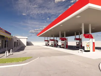 Gas Station 3D model