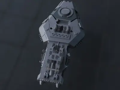 spaceship scifi spacecraft alien planet transporter  3D model