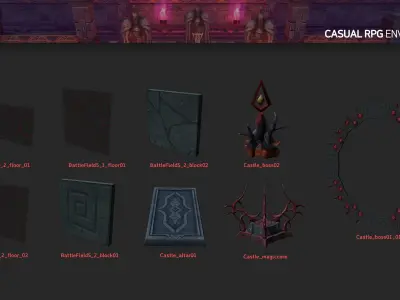 Casual RPG Environment 01 Low-poly 3D model