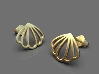 Sea shell earrings Free 3D print model
