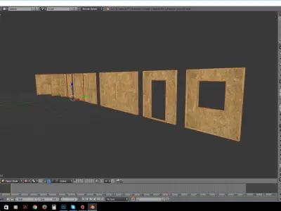 Modular construction site wall partition kit Low-poly 3D model
