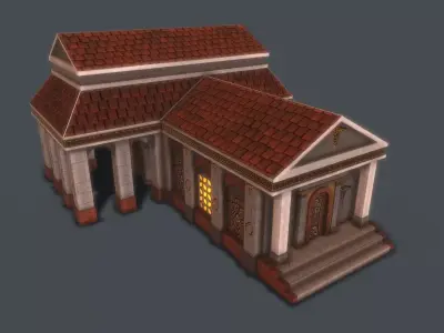 Roman Hospital Low-poly 3D model