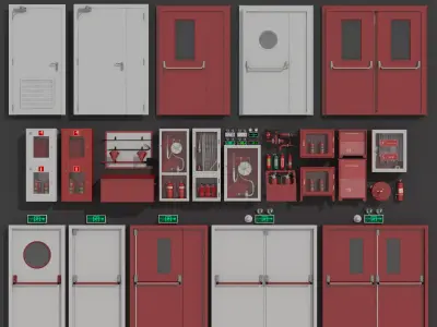 Industrial Doors 3D model