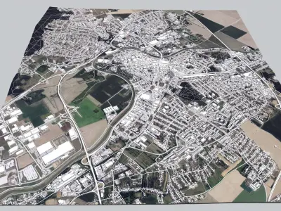 Cityscape Nitra Slovakia 3D model