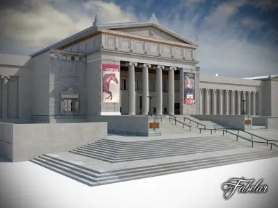 Building 07 Field Museum Low-poly 3D model