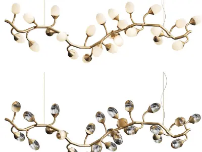 Lotus Chandelier Horizontal 3D model