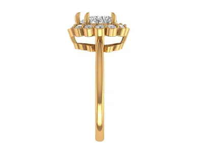 Pear Solitaire Ring 3D print model purchase