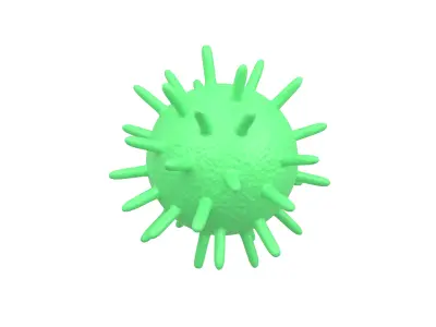 Virus v2 004 Low-poly 3D model