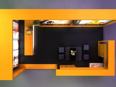 Exhibition stand booth 3D model