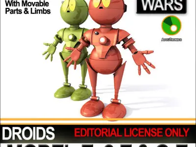 Star Wars Model-E Droids 2-E Q-E 3D model