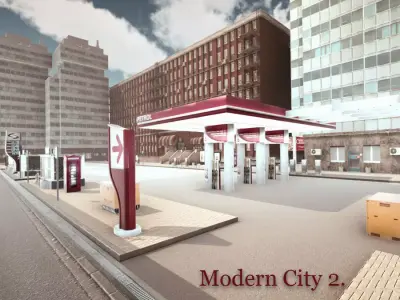 Modern City 2 Update Low-poly 3D model