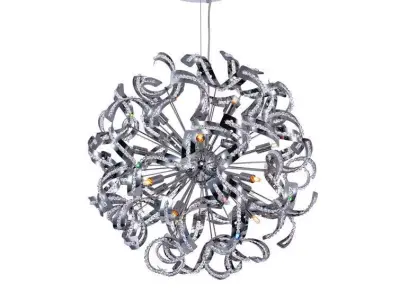 Fritz Light Unique  Statement Globe Chandelier 3D model