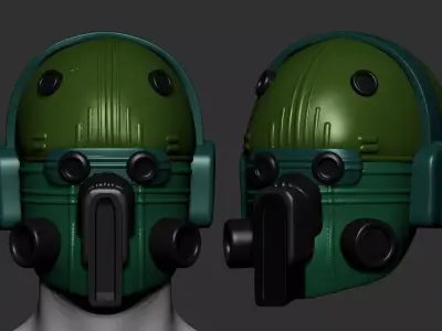 helmet high poly sculpt 3d printable  3D model 119