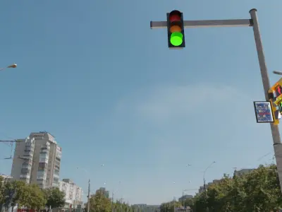 Low Poly Traffic Signal Low-poly 3D model