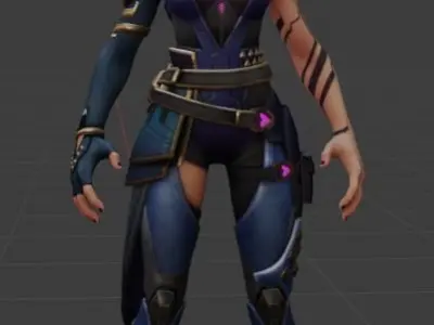 Reyna - Character from Valorant Low-poly 3D model