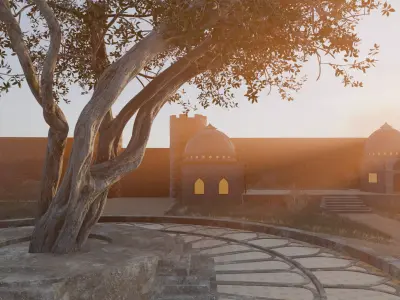 Fantasy Village Layout 3D model