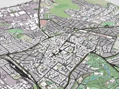 Cityscape Dobrich Bulgaria 3D model