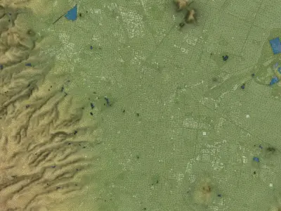 Mexico City - Topography Terrain 3D City 3D Model Pack