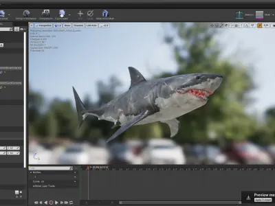 Great White Shark - Game Ready Low-poly 3D model