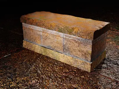 Ancient Egyptian Sarcophagus 3D Model-High and low poly Low-poly 3D model