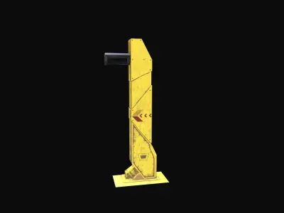 Scifi Street Lamp Low-poly 3D model