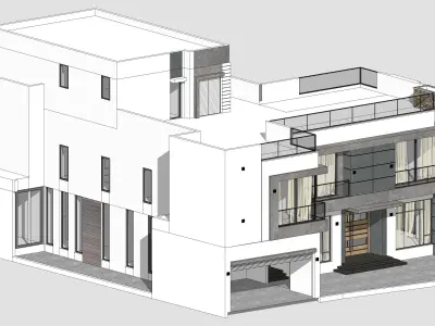 House Architectural Project 04 - The plan is empty 3D model