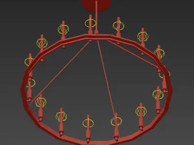 Hudson Valley Chambers 58W Aged Brass 15 Light Chandelier 3D model