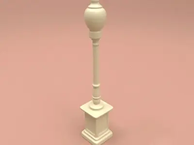 Illuminated street lamp for architecture-props 3D print model