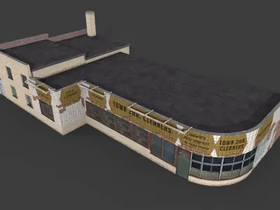 Abandoned Laundry Low-poly 3D model