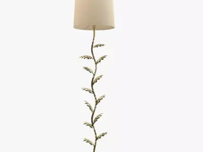 Porta Romana Florentine Leaf Floor Lamp 3D model