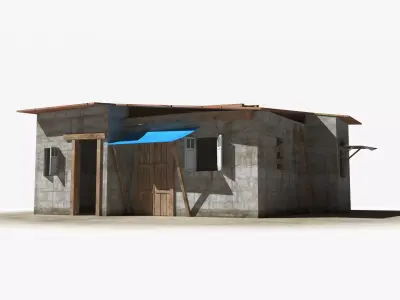 Slum x20 Low-poly 3D model