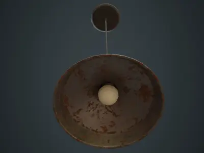 Hanging Lamp 2D Low-poly 3D model