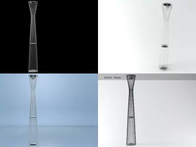 Lightwire tall glass vase 3D model