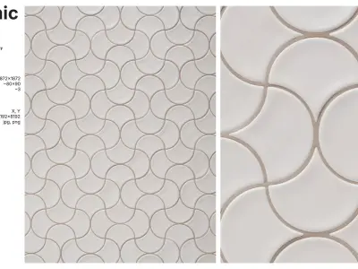 Fishscale Tiles in Wave Layout Texture
