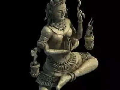 Game Model - Kapya Buddha Forest Law Hall - statue 3D model