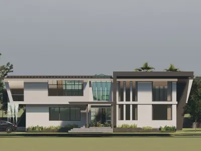 modern house fully furnished detailed model 3D model
