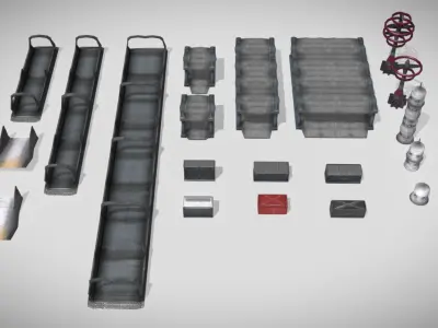 Industrial Exterior MUD Low-poly 3D model