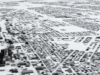 Reykjavik Streets and Buildings 3D model