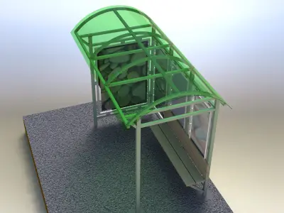 Bus stop v2 3D model