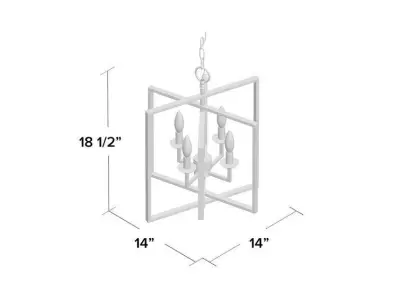 Zoe Light Geometric Chandelier 3D model