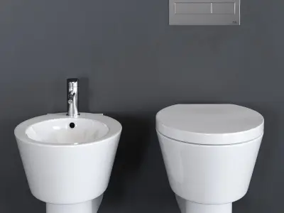 Scarabeo Ceramiche Wish Wall-Hung WC Low-poly 3D model